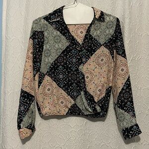 Pleione multi-color blouse Sz M